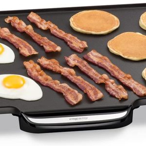 Presto 07061 22-inch Electric Griddle With Removable Handles, Black, 22-inch