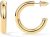 PAVOI 14K Gold Plated Lightweight Chunky Open Hoops for Women | Trendy Gold Hoop Earrings