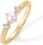 PAVOI 14K Gold Plated Pearl Hammered Ring for Women | Dainty Elegant Stackable Cubic Zirconia Thin Band for Women