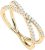 PAVOI 14K Gold Plated X Ring Simulated Diamond CZ Criss Cross Ring for Women