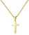 M MOOHAM Cross Necklace for Men – Stainless Steel Silver Gold Black Plain Cross Pendant Necklace Simple Jewelry Gifts, 16-24 Inches Chain