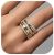 FAXHION Gold Rings for Women Non Tarnish, 14k Gold Plated Dainty Stacking Cubic Zirconia Thumb Rings, Gold Knuckle Women Rings Set Jewelry Size 5-10