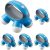 Homedics, Quatro Mini Hand-Held Massager with Hand Grip, Battery Operated Vibration Massage, 4 Massage Nodes, Powered by 2 AAA Batteries (Included), Assorted Colors (Pack of 5)