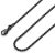 Mens Womens Stainless Steel Black Rolo Cable Chain Necklace, Wide 2/3/4/5mm