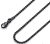 Mens Womens Stainless Steel Black Rolo Cable Chain Necklace, Wide 2/3/4/5mm