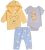 Disney Classics Winnie the Pooh Mickey Mouse Baby Hoodie Bodysuit and Pants 3 Piece Outfit Set (Newborn – 24 Months)