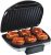 Hamilton Beach Electric Indoor Grill, 6-Serving, Large 90 sq. in. Nonstick Easy Clean Plates, Floating Hinge for Thicker Foods, 1200 Watts, 6.38″D x 12.68″W x 13.78″H , Silver (25371)